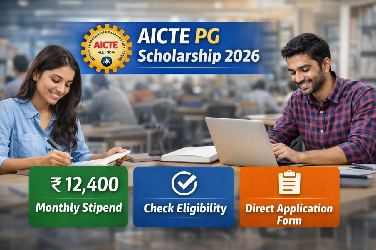 AICTE PG Scholarship 2026 – ₹12,400 Monthly Stipend, Eligibility & Direct Application Form