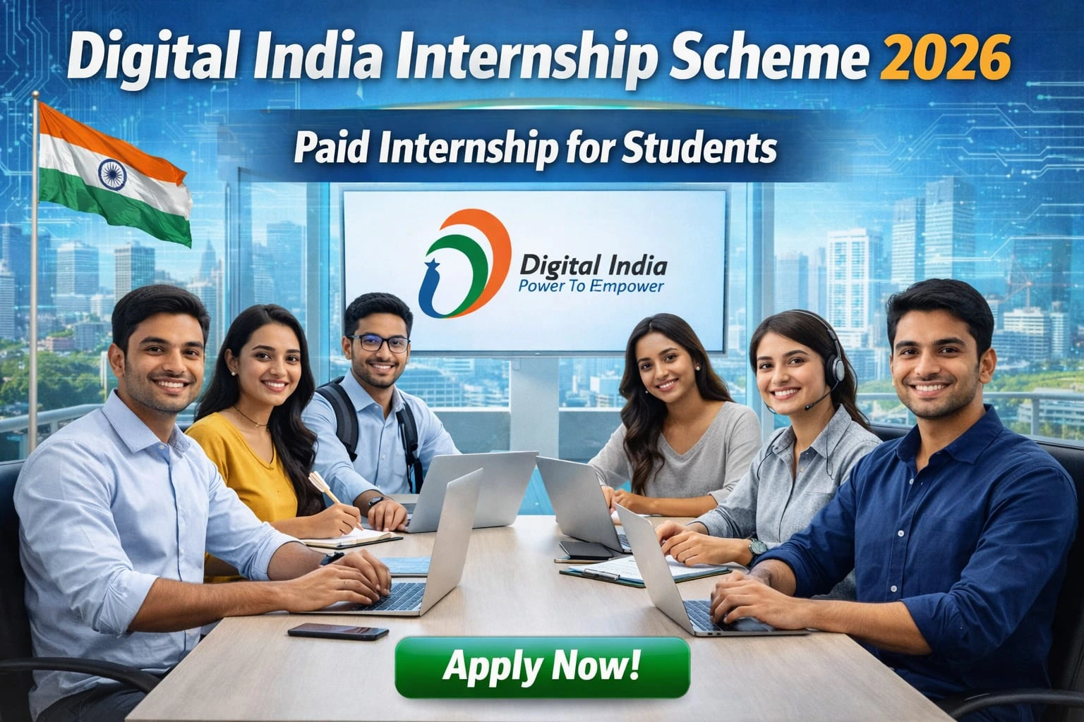 Digital India Internship Scheme 2026 – Paid Internship for Students | Apply Online