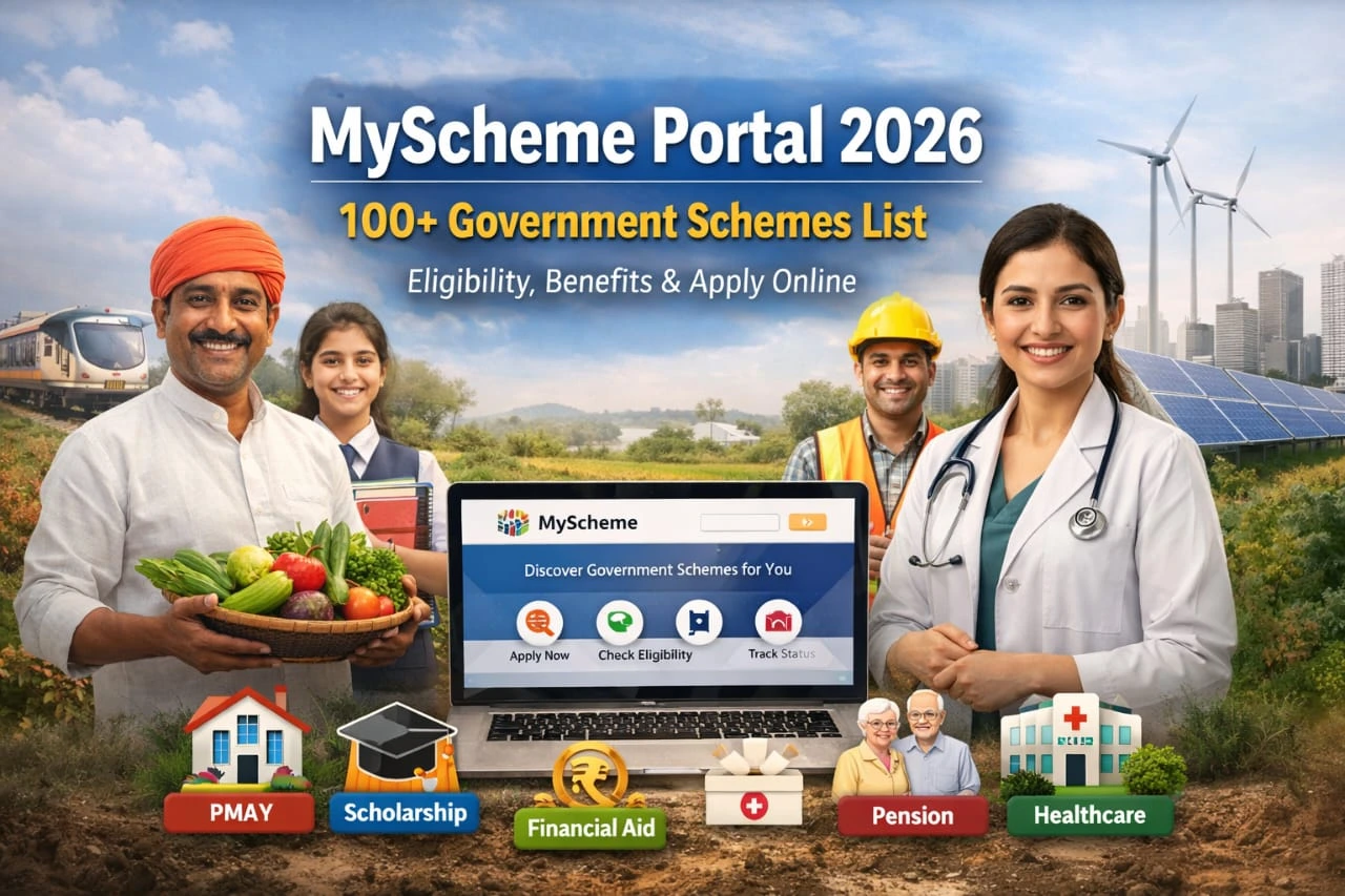 MyScheme Portal 2026 – 100+ Government Schemes List | Eligibility, Benefits & Apply Online
