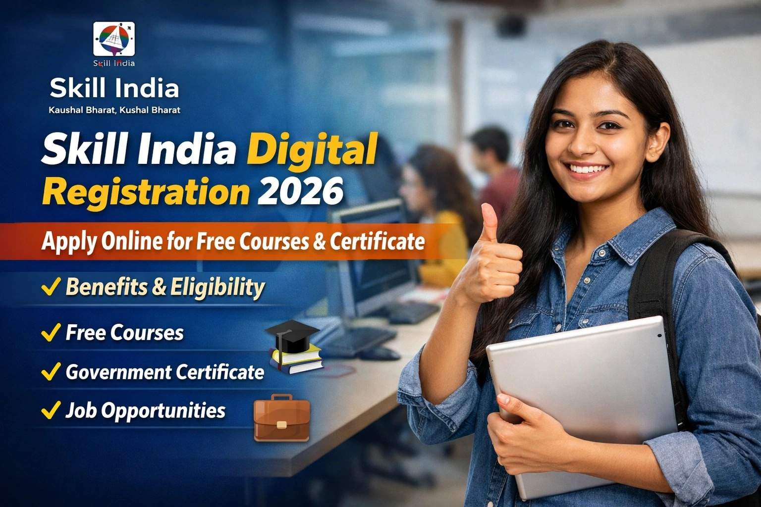Skill India Digital Registration 2026: Apply Online for Free Courses & Certificate (Benefits & Eligibility)