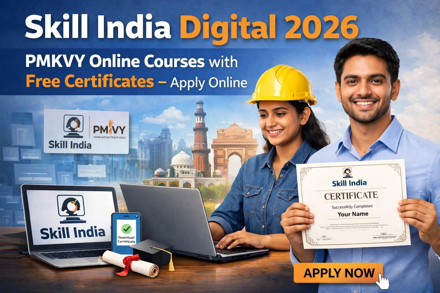 Skill India Digital 2026: PMKVY Online Courses with Free Certificates – Apply Online