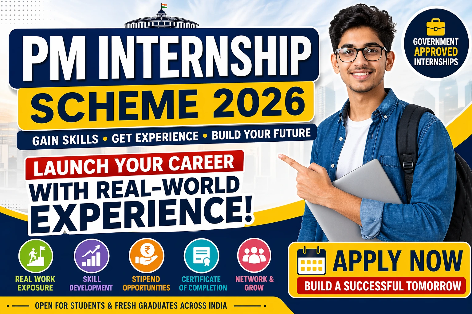 PM Internship Scheme 2026 – Complete Guide, Eligibility, Benefits, Stipend & Step-by-Step Application Process