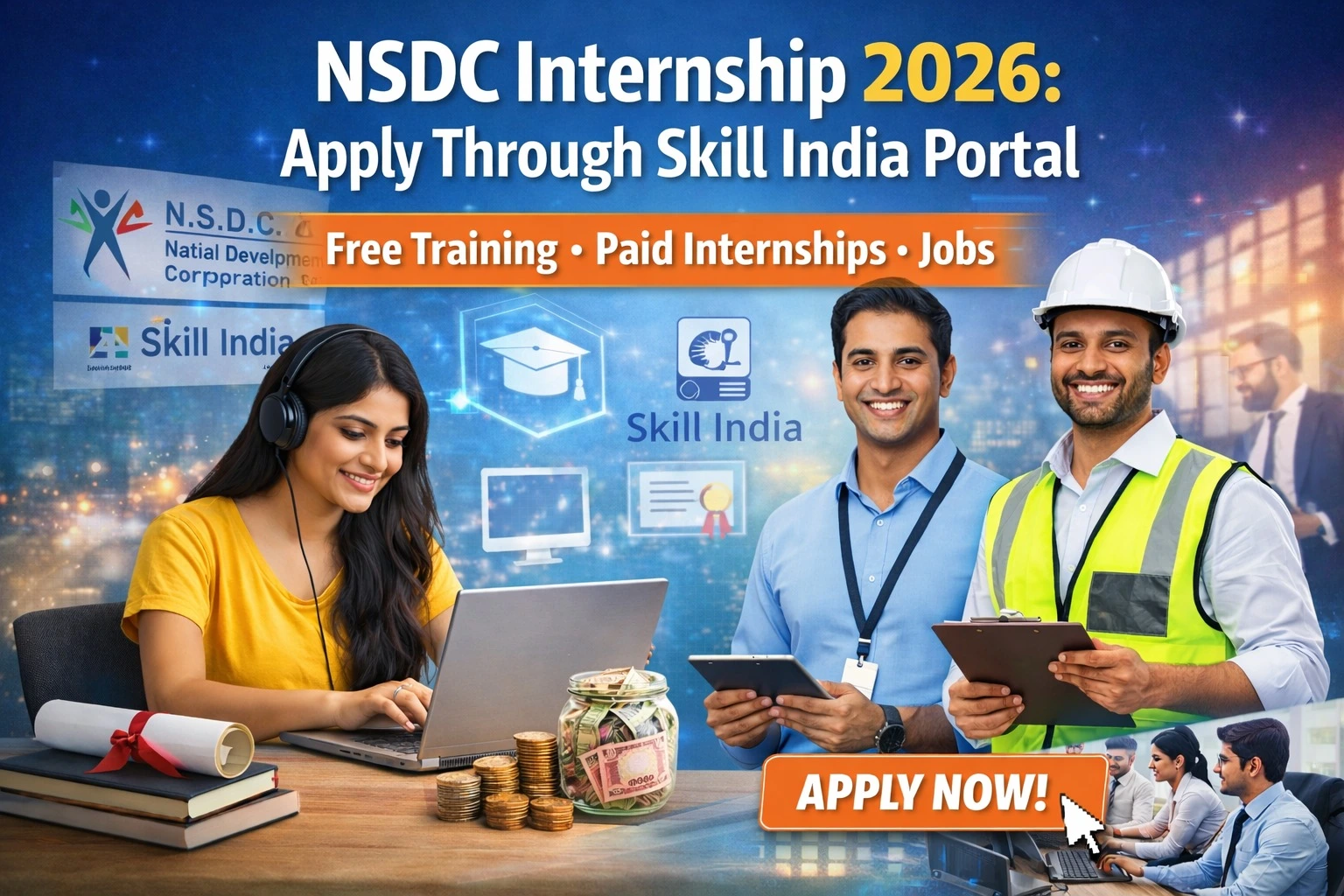 NSDC Internship 2026: Apply Through Skill India Portal for Free Training, Paid Internships & Jobs