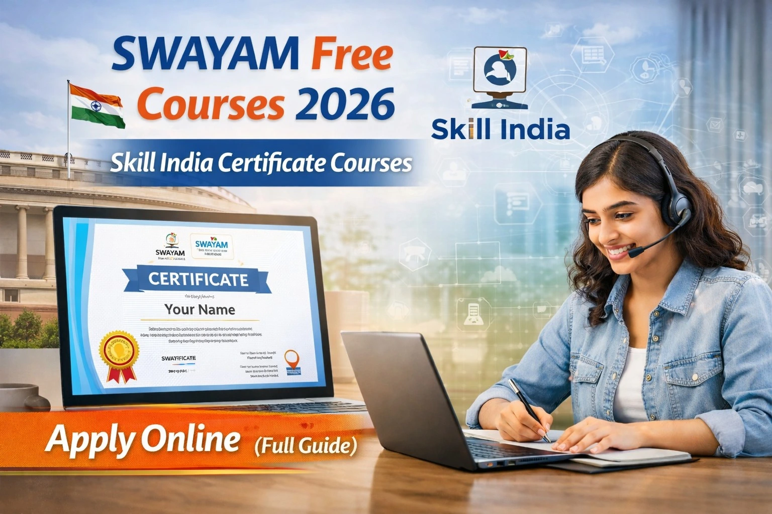 SWAYAM Free Courses 2026: Skill India Certificate Courses | Apply Online (Full Guide)