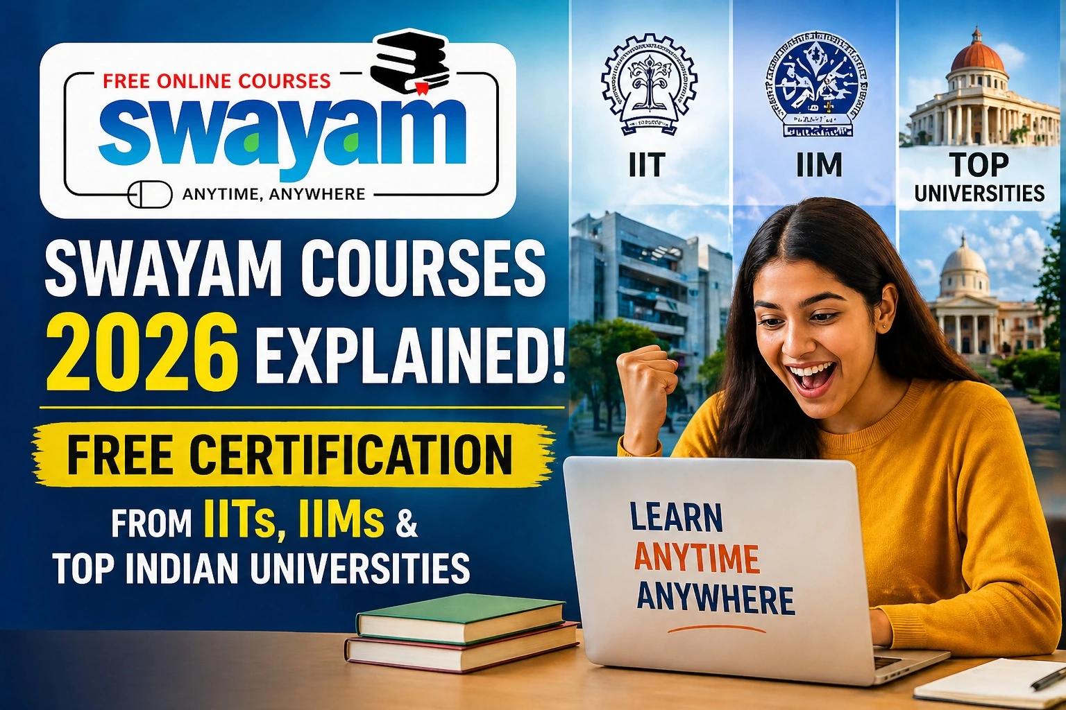 SWAYAM Courses 2026 Explained: Free Certification from IITs, IIMs & Top Indian Universities