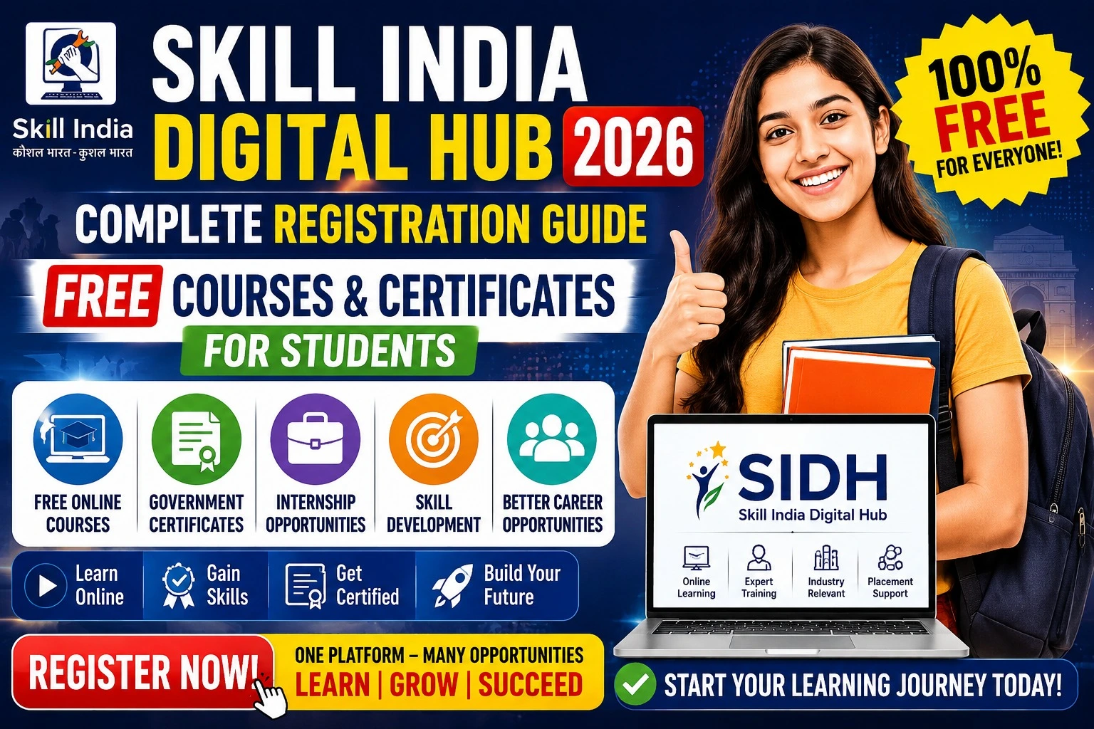 Skill India Digital Hub 2026: Complete Registration Guide, Free Courses & Certificates for Students