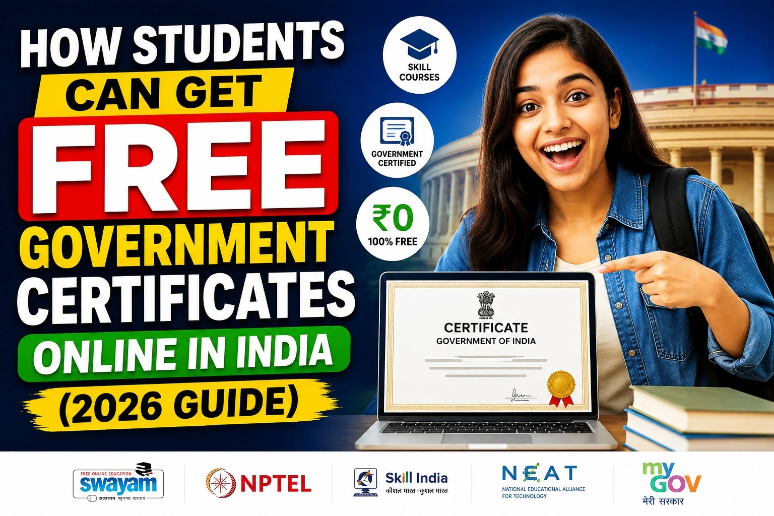 How Students Can Get Free Government Certificates Online in India (2026 Guide)
