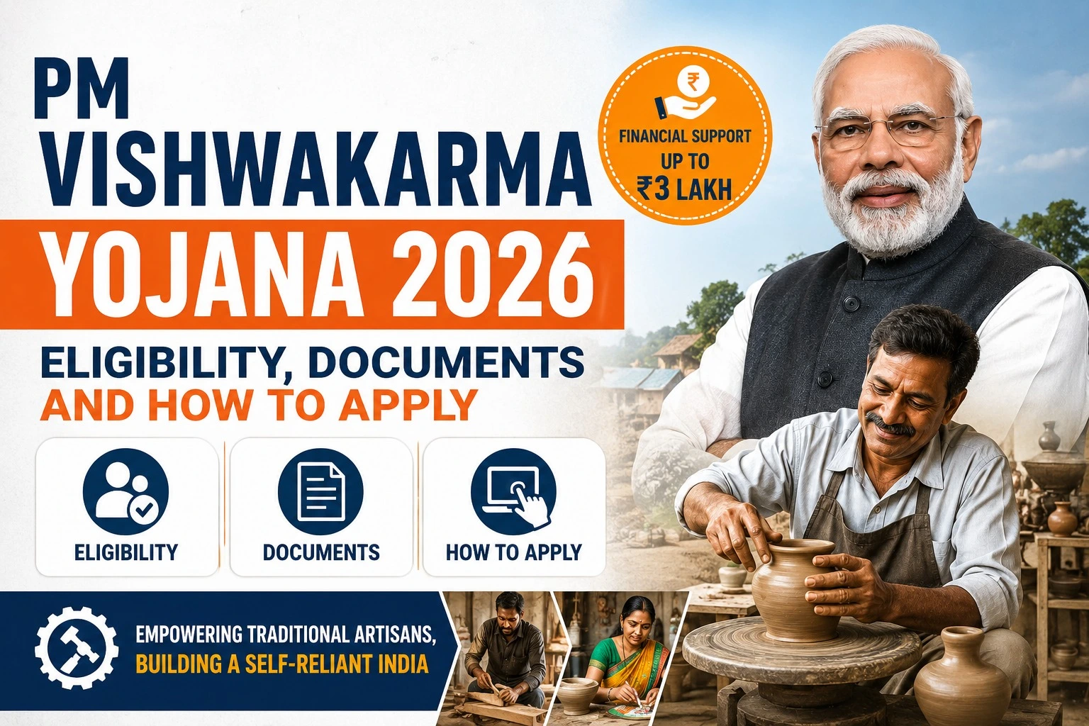 PM Vishwakarma Yojana 2026: Eligibility, Documents and How to Apply (Complete Guide)