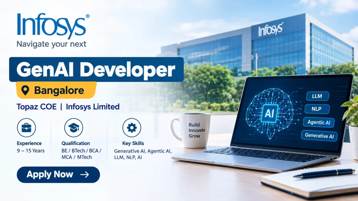 Infosys GenAI Developer Job in Bangalore 2026