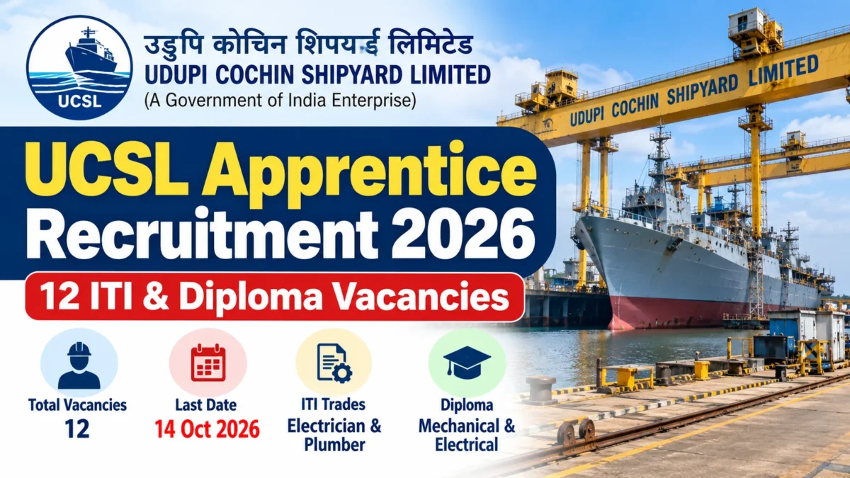 UCSL Apprentice Recruitment 2026